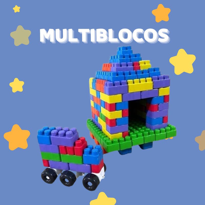 100 Blocos De Montar - Brinquedo De Montar Infantil-  Bem Coloridos - Com Rodinha