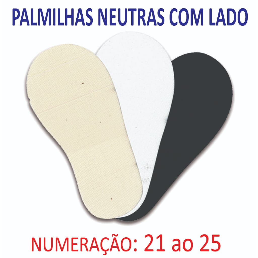 Palmilhas com Lado Neutras (n°21 ao 25) - 5 pares