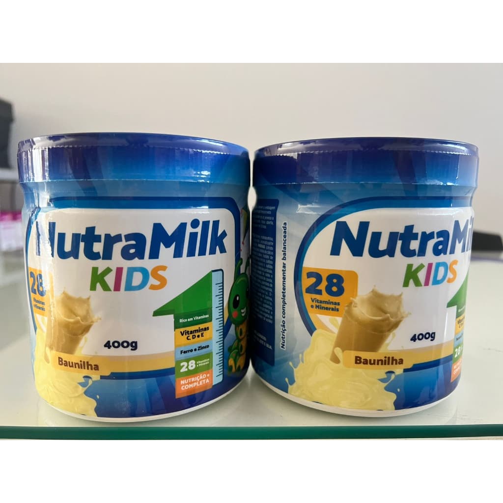 kit c/ 2 unid nutramilk 400g baunilha suplemento alimentar