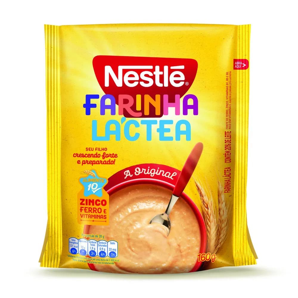 Farinha Láctea Tradicional Nestlé Sachê 160g ou 210g Original