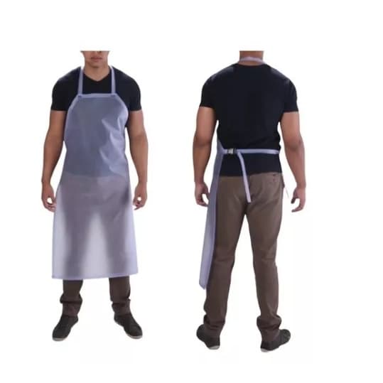 Avental Impermeável Vinil Transparente Profissional Ajustável