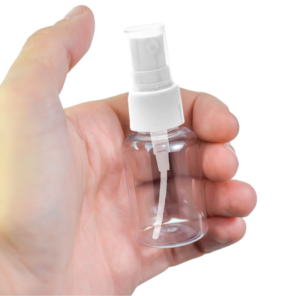 50 Frascos Plástico Pet 30ml Cilíndrico + Válvula Spray De Loja e Festas