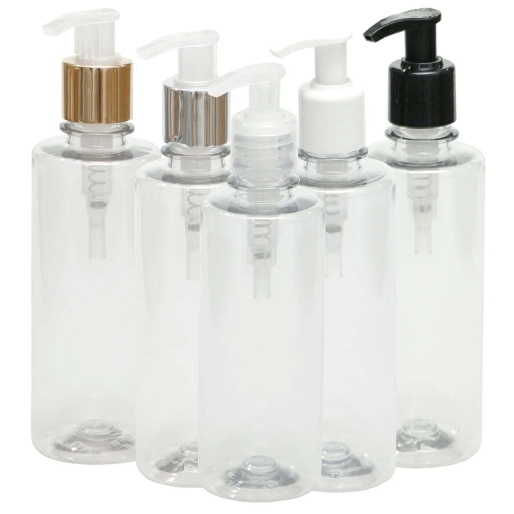 Kit com 10 unidades pet reto alto 250ml rosca-28 com válvula sabonete diversas cores