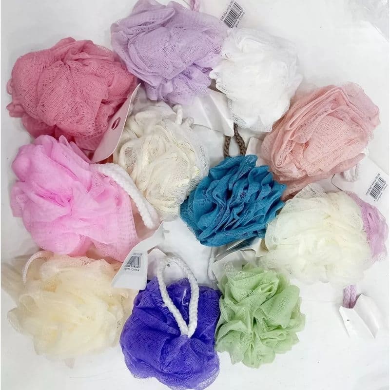 Kit 2 Mini Esponja Bucha De Banho Em Nylon