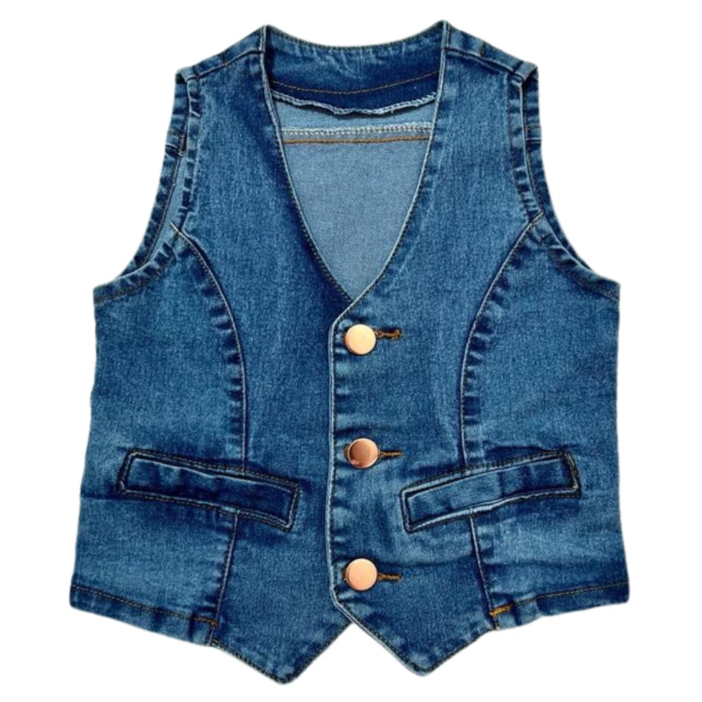 colete jeans infantil menina modinha mini diva blogueirinha