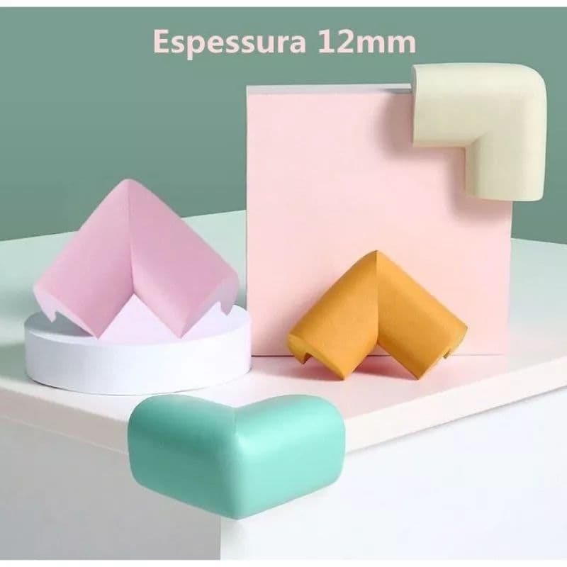 04 Cantoneira Mesa Protetor De QuinaCanto Borda Espuma Grossa com Adesivo Bebê