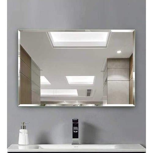 Espelho Bisotê Retangular Decorativo 70X50cm Chanfro de 20mm