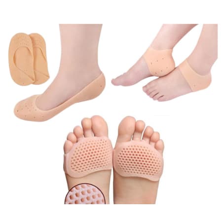 par de palmilha para Pés Calcanhar e Dedos Meias de Silicone Pés Saúde Oferta PRONTO ENTREGA