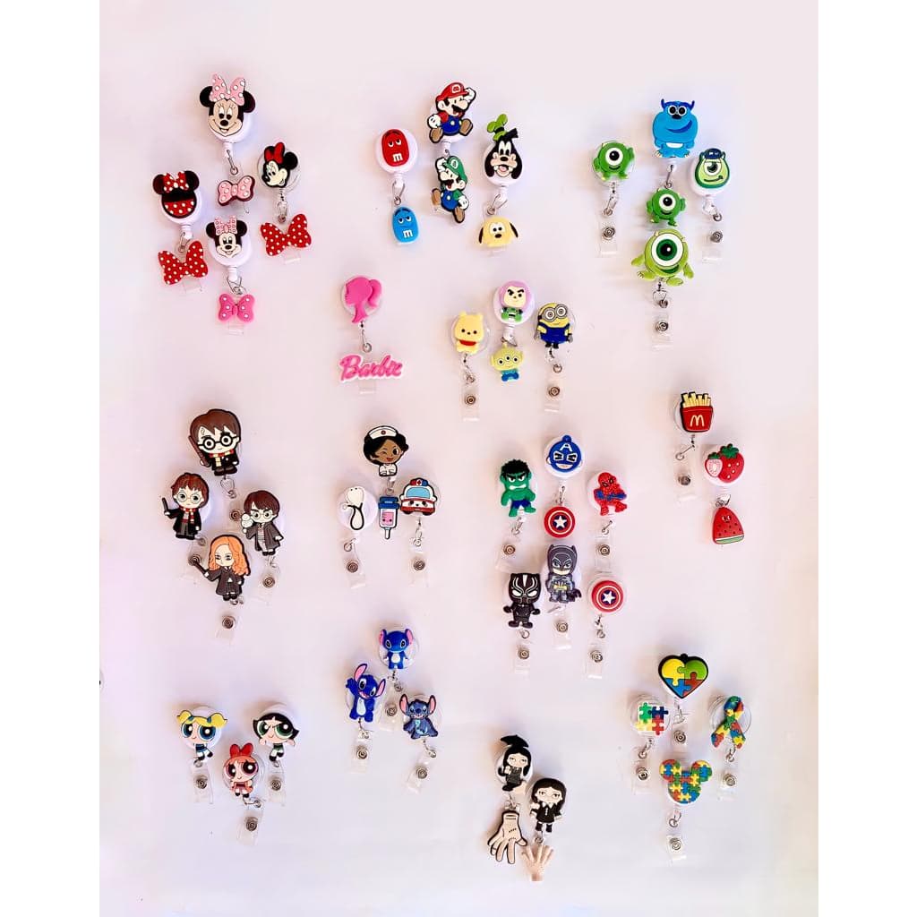 Roller clip - Porta Cracha Retrátil de personagem