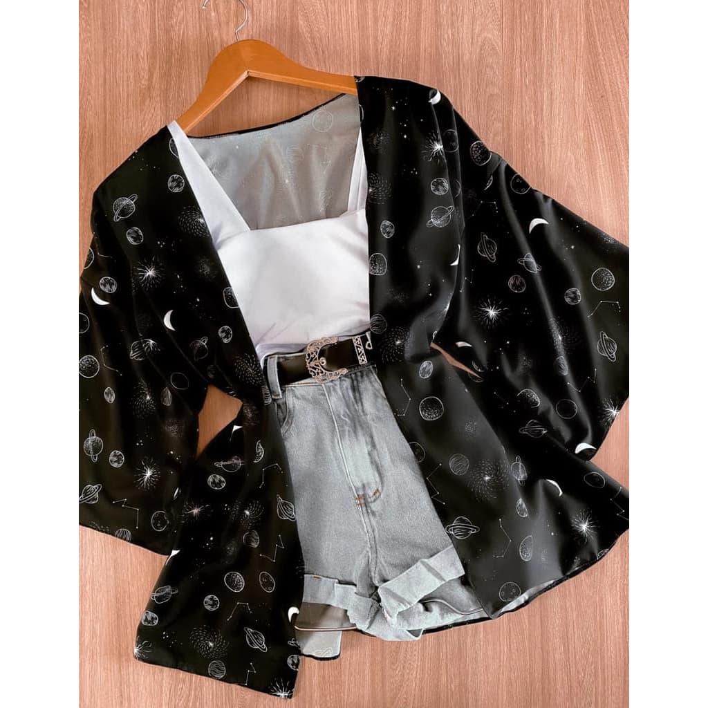 Blusa Kimono Femininino Constelação