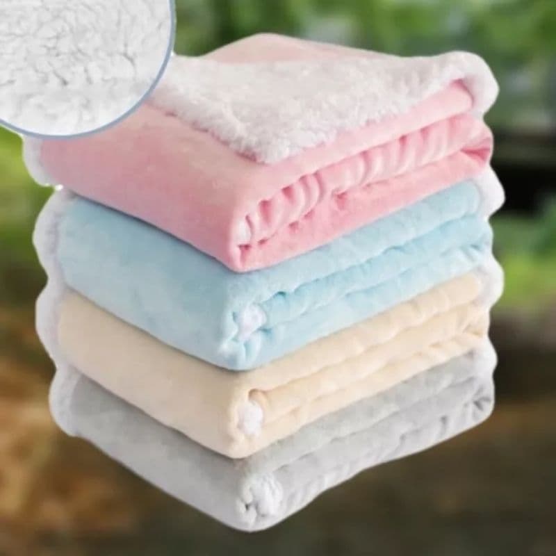 Cobertor Dupla Face para Bebê Premium Manta com Sherpa Carneirinho