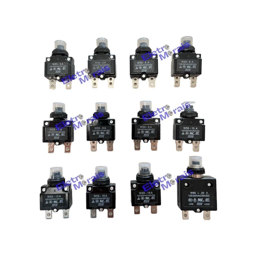 Rele Protetor Térmico Bomba Submersa Poço Compressor 4A 5A 6A 7A 8A 9A 10A 12A 15A 16A 18A 20A 25A 30A Voltagem 125/250v