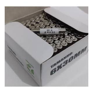 100-peças fusivel ceramico 20a 6x30 porcela.