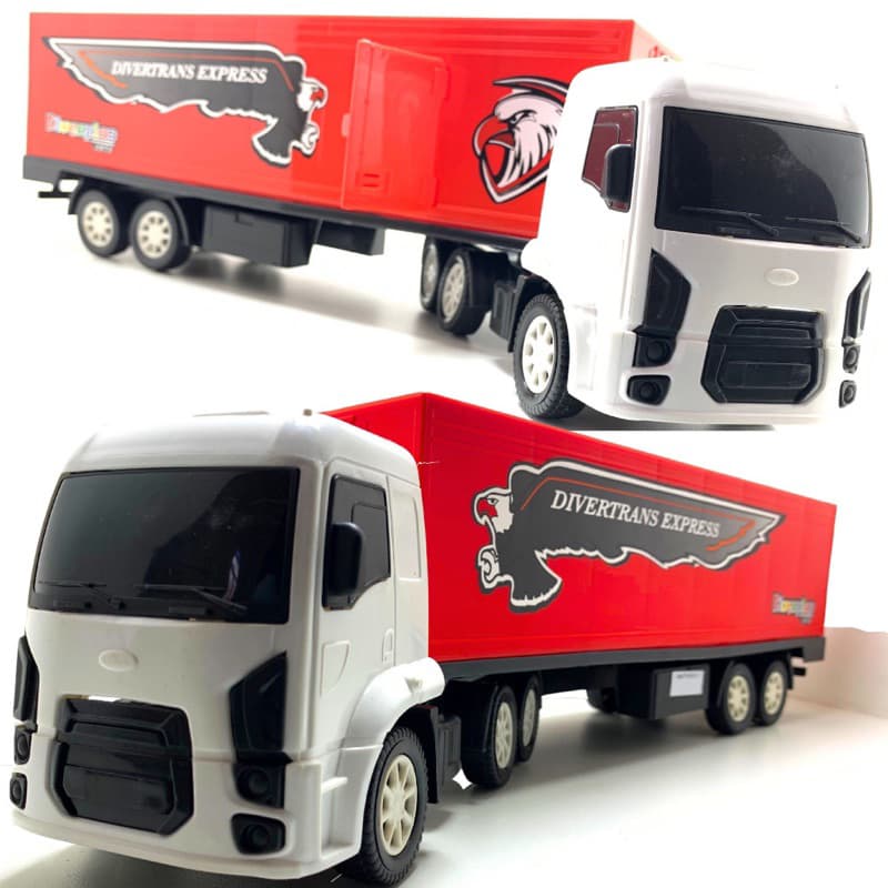 Caminhao De Brinquedo Carreta Baú Grande