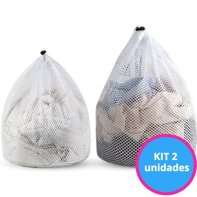KIT Saco Organizador Roupa Suja Dobrável Multiuso - Laundry Bag