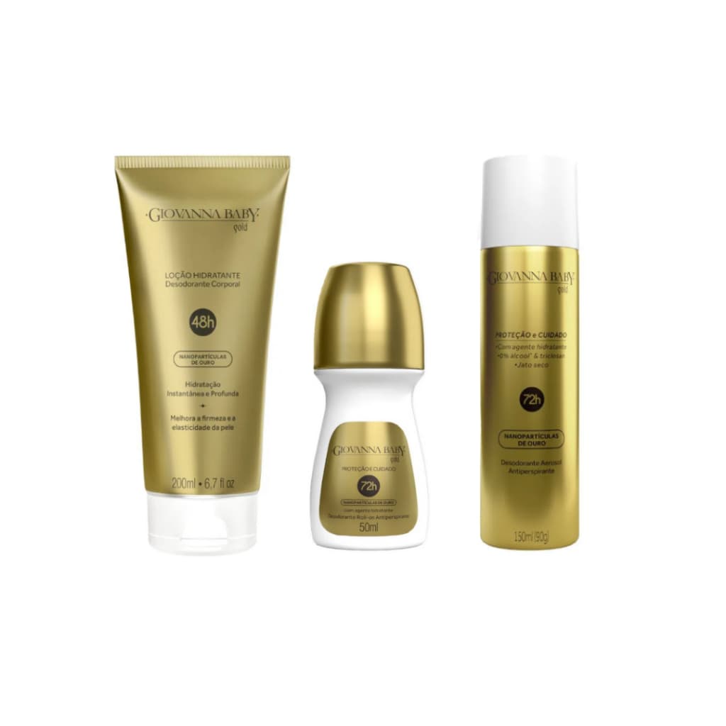 Giovanna Baby GOLD - Hidratante/Desodorante Aerosol e Roll-on