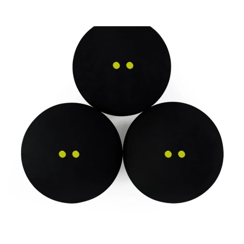 3 Bolas De Squash 2 Pontos Amarelo Qualidade Profissional