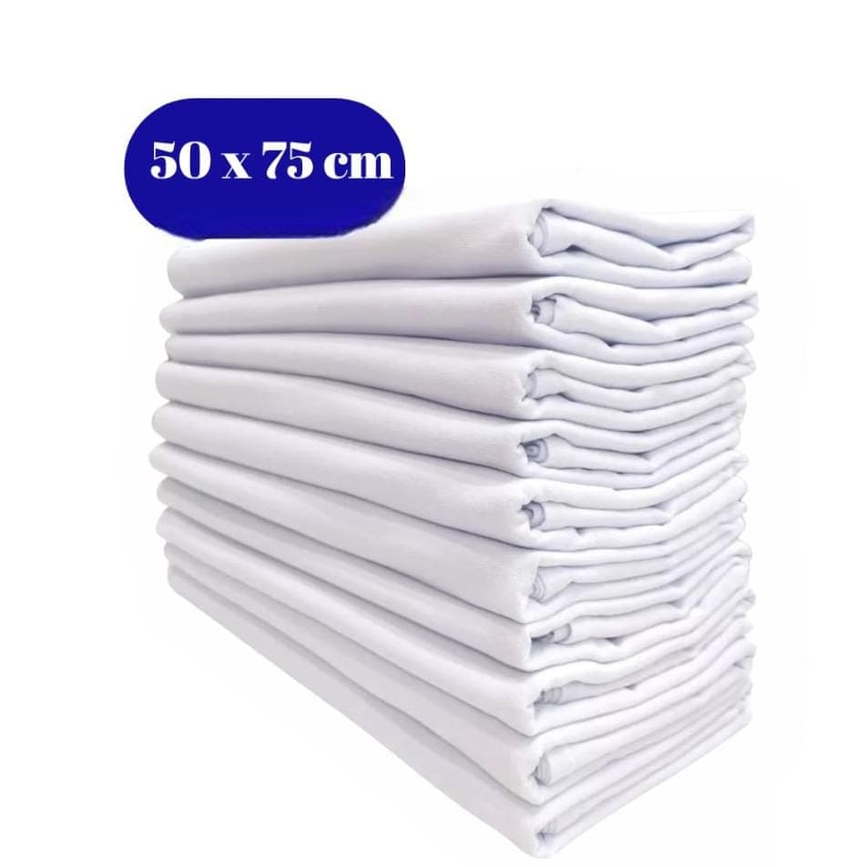 Kit Pano de Prato SM08 Liso 50cm x 75cm Santa Margarida Embanhado Pintura e Artesanato 100% Algodão