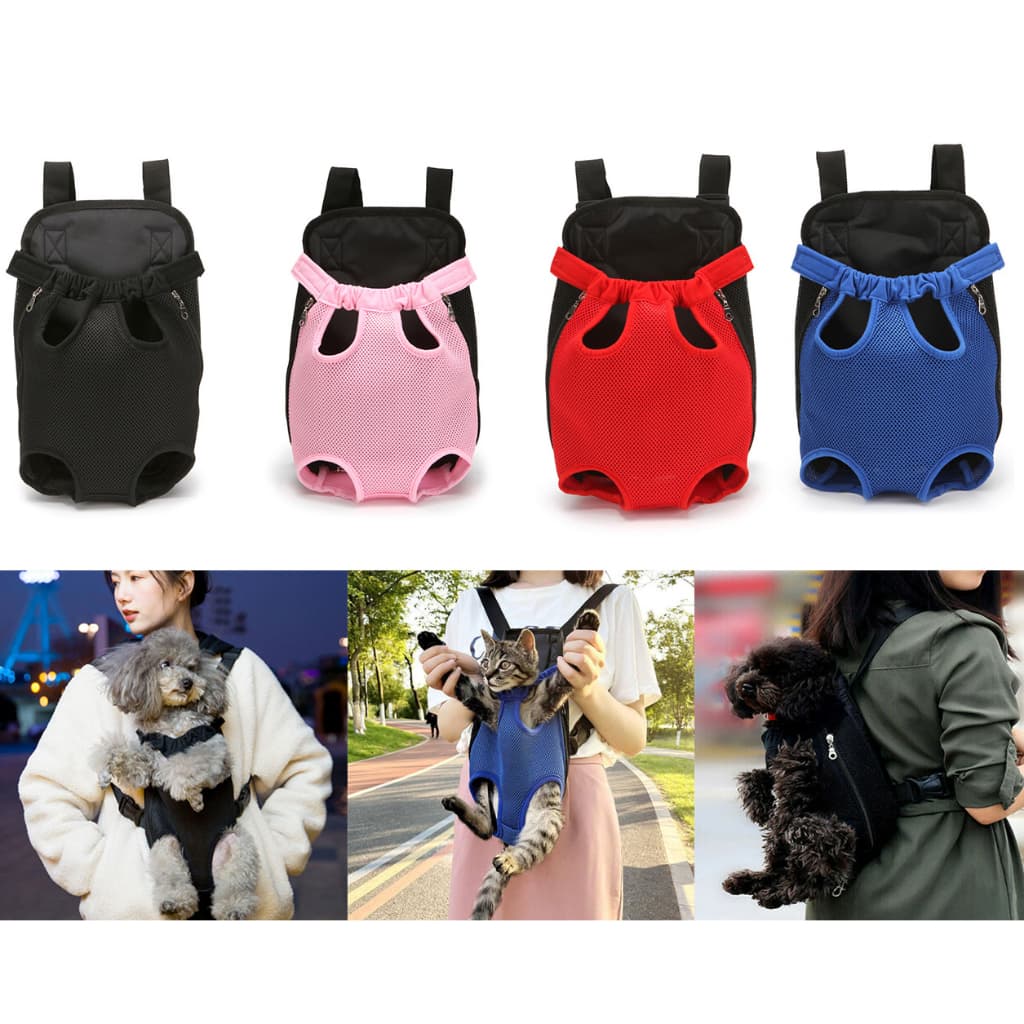 Mochila Bolsa Canguru para Transporte Passeio Pet Cachorro Gato Médio e Pequeno Porte Confortável LR-0178