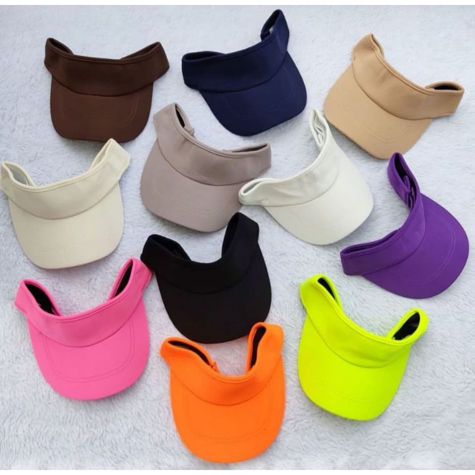 Viseira Lisa Ajustável com Velcro Resistente Com Aba Curva Para Corrida, Caminhada, Praia C-3