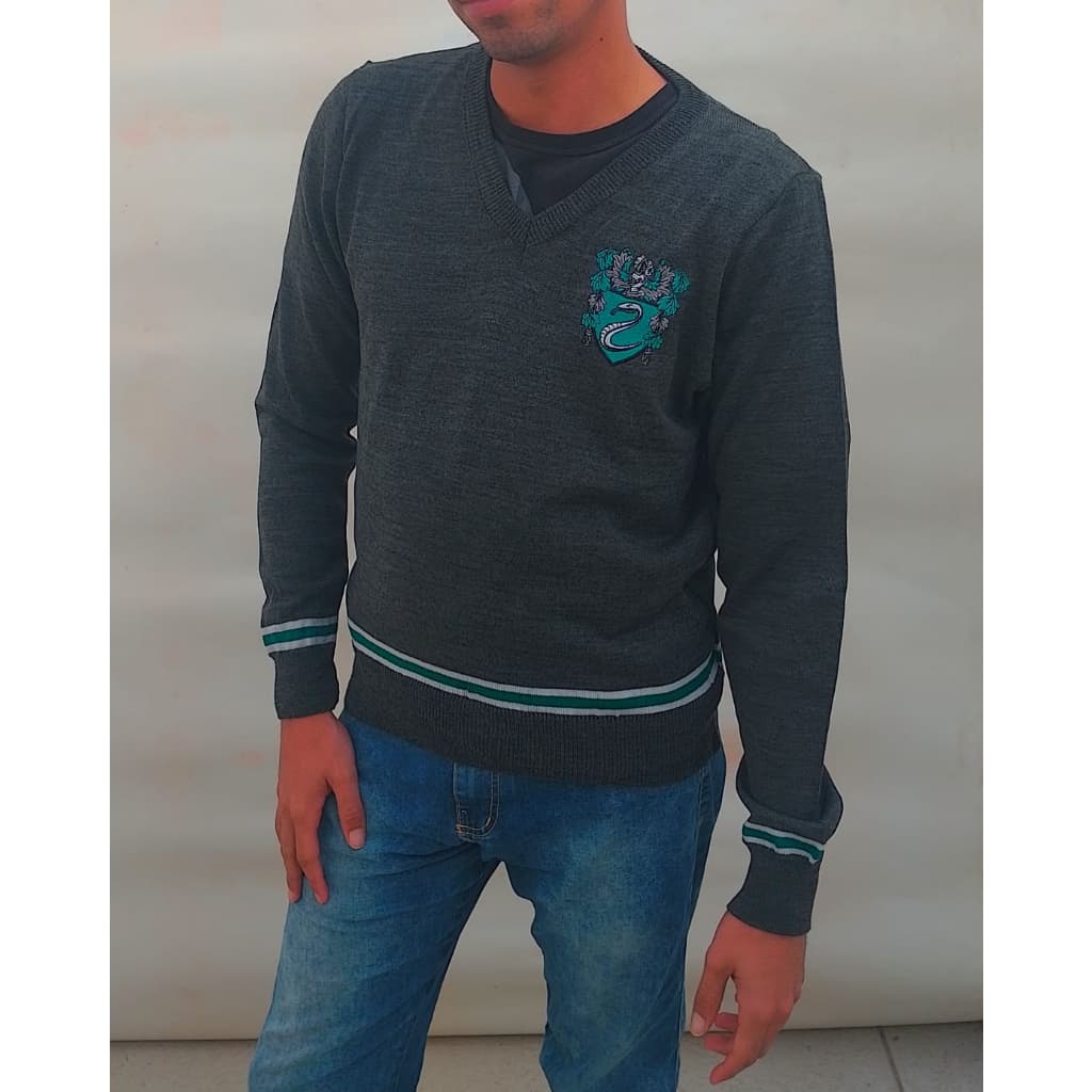 Suéter Harry Potter Unissex - Sonserina Cinza