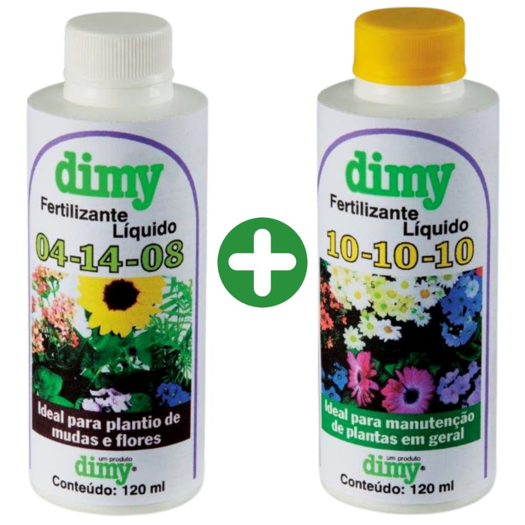 Kit Fertilizante Mineral  Concentrado 120ml 04-14-08 E 10-10-10 - Dimy