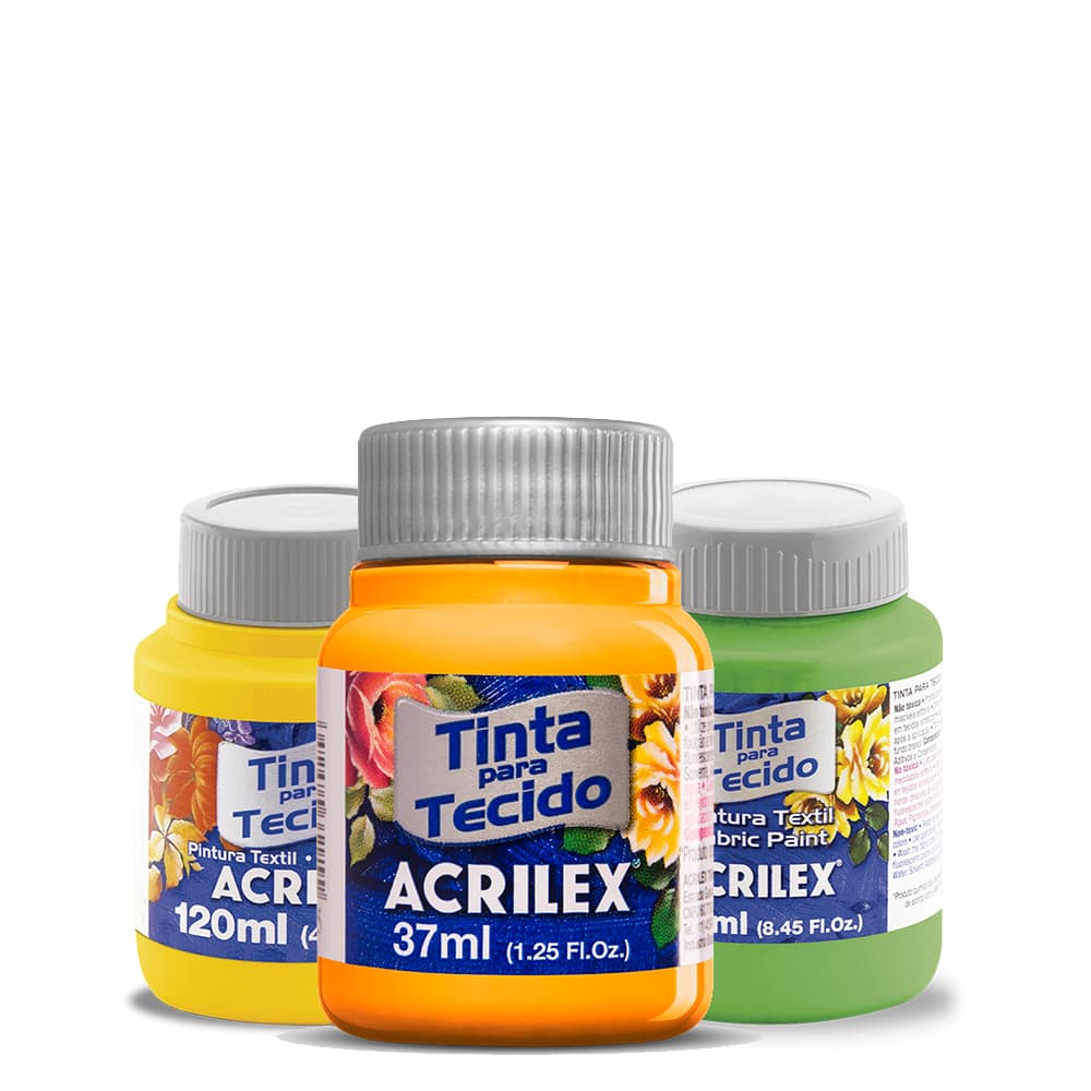 Tinta para Tecido Acrilex Fosca 37ml - Unidade | GRADE DE COR 01