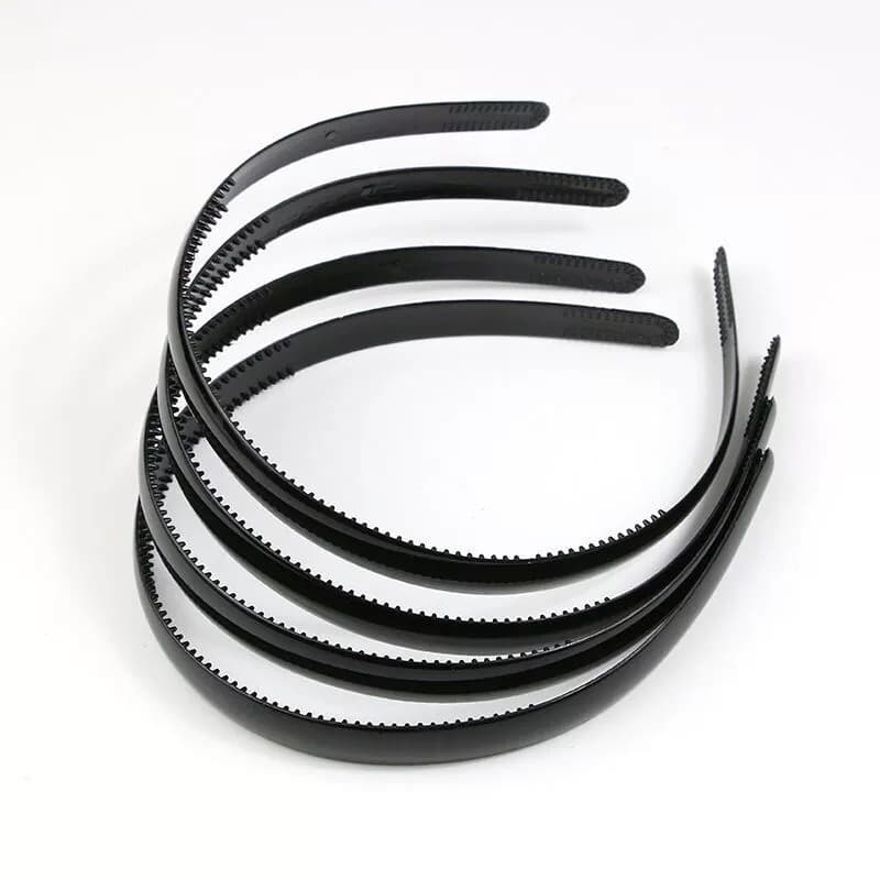 Tiara Lisa Preta Para Encapar Em Plástico 10mm