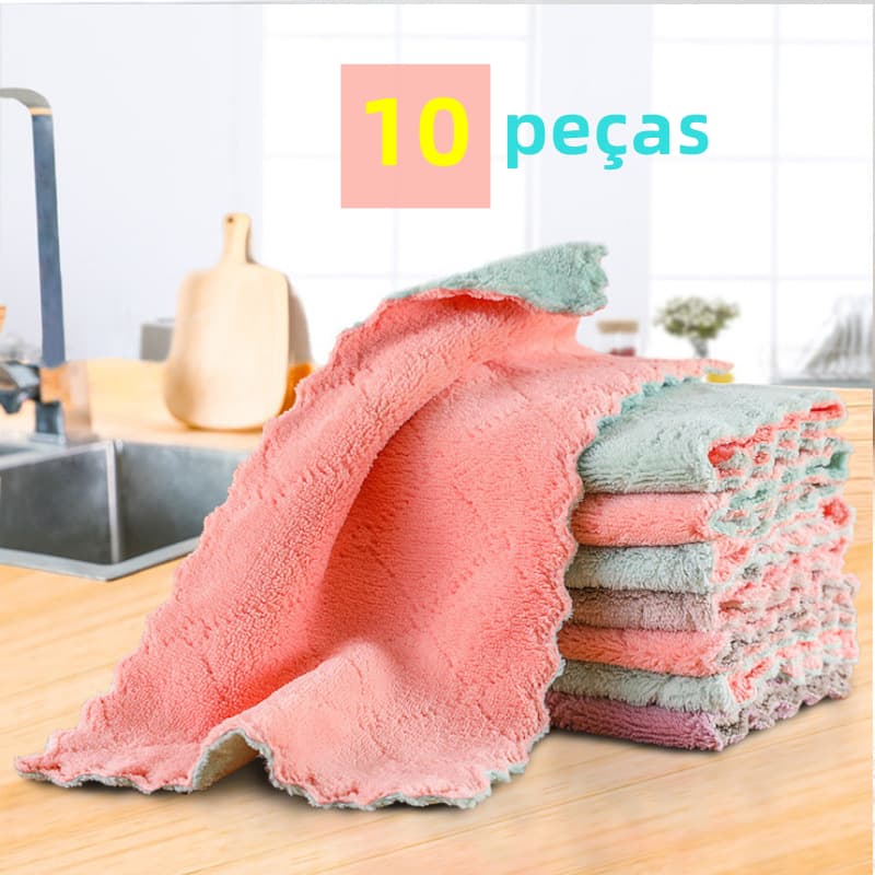 Pano De Prato Forte Absorção De Água Microfibras Casa Pano De Limpeza Promoção