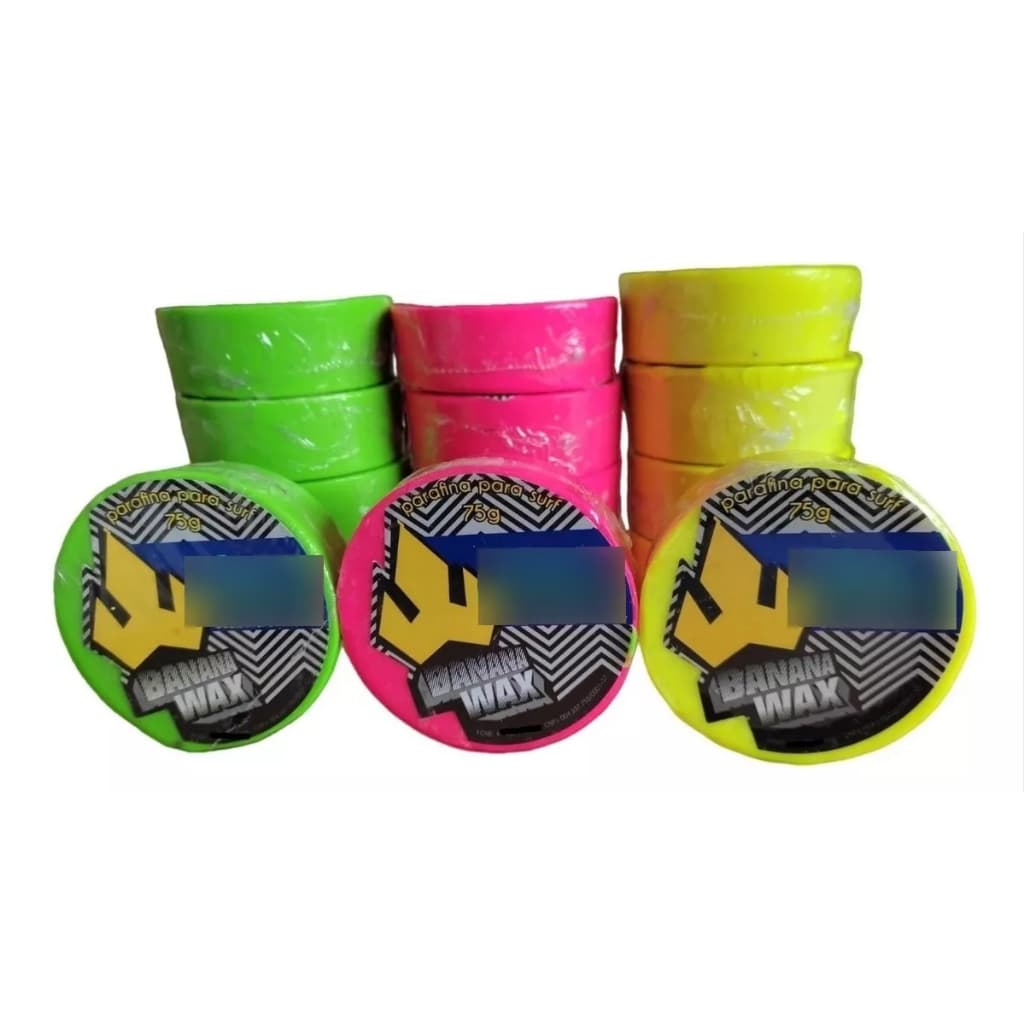 Kit 4 Parafinas Coloridas Banana Wax para prática de Surf The Colors  A Melhor
