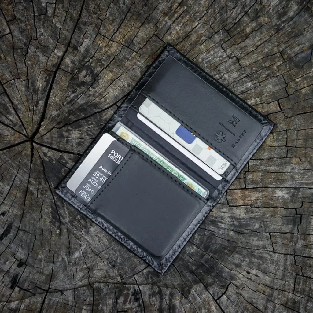 Carteira Maktub África linda modelo  Rustic Vertical Slim Porta Cartão CNH