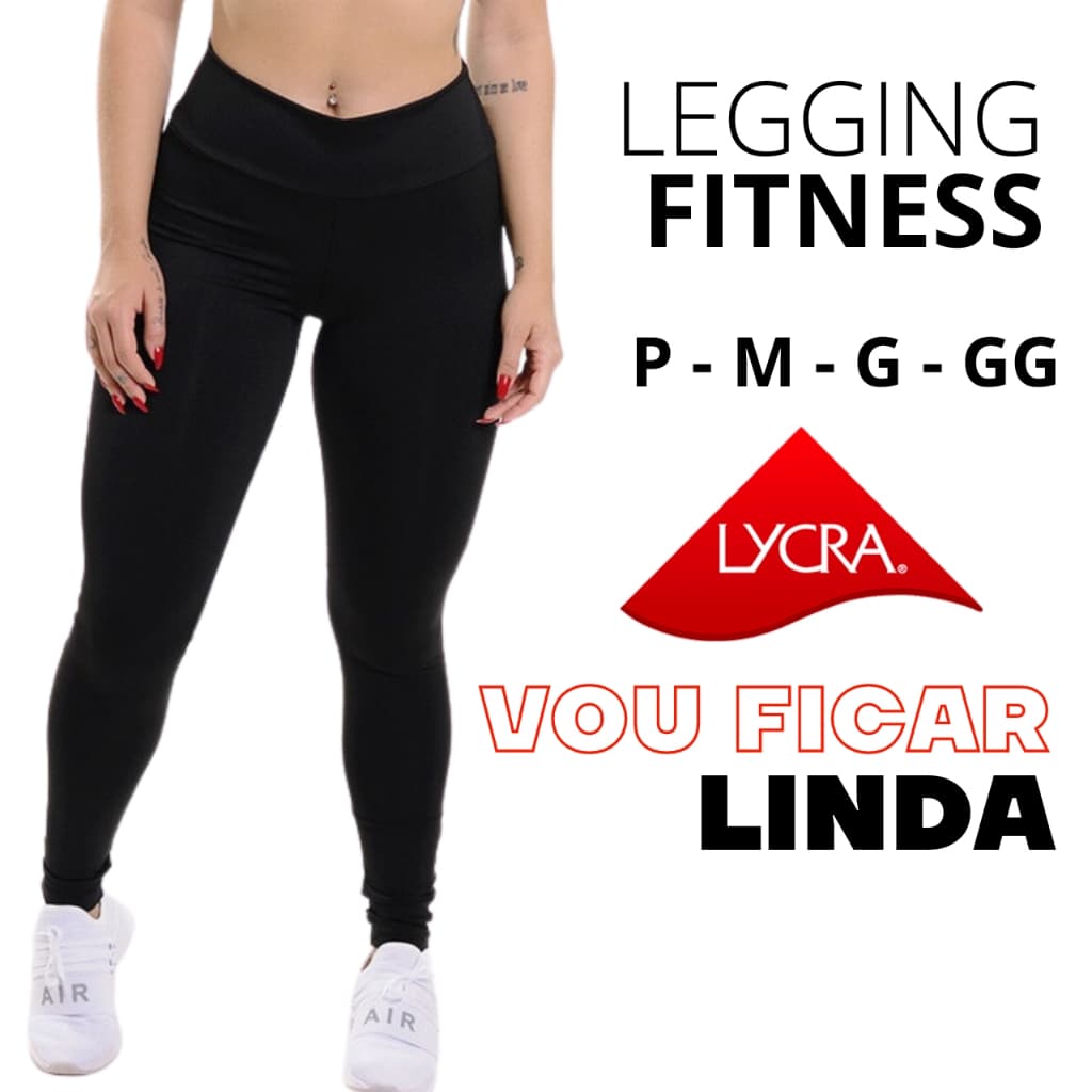 Calça Legging Feminina Cintura Alta Leg Suplex Fitness Grossa Academia Levanta Bumbum