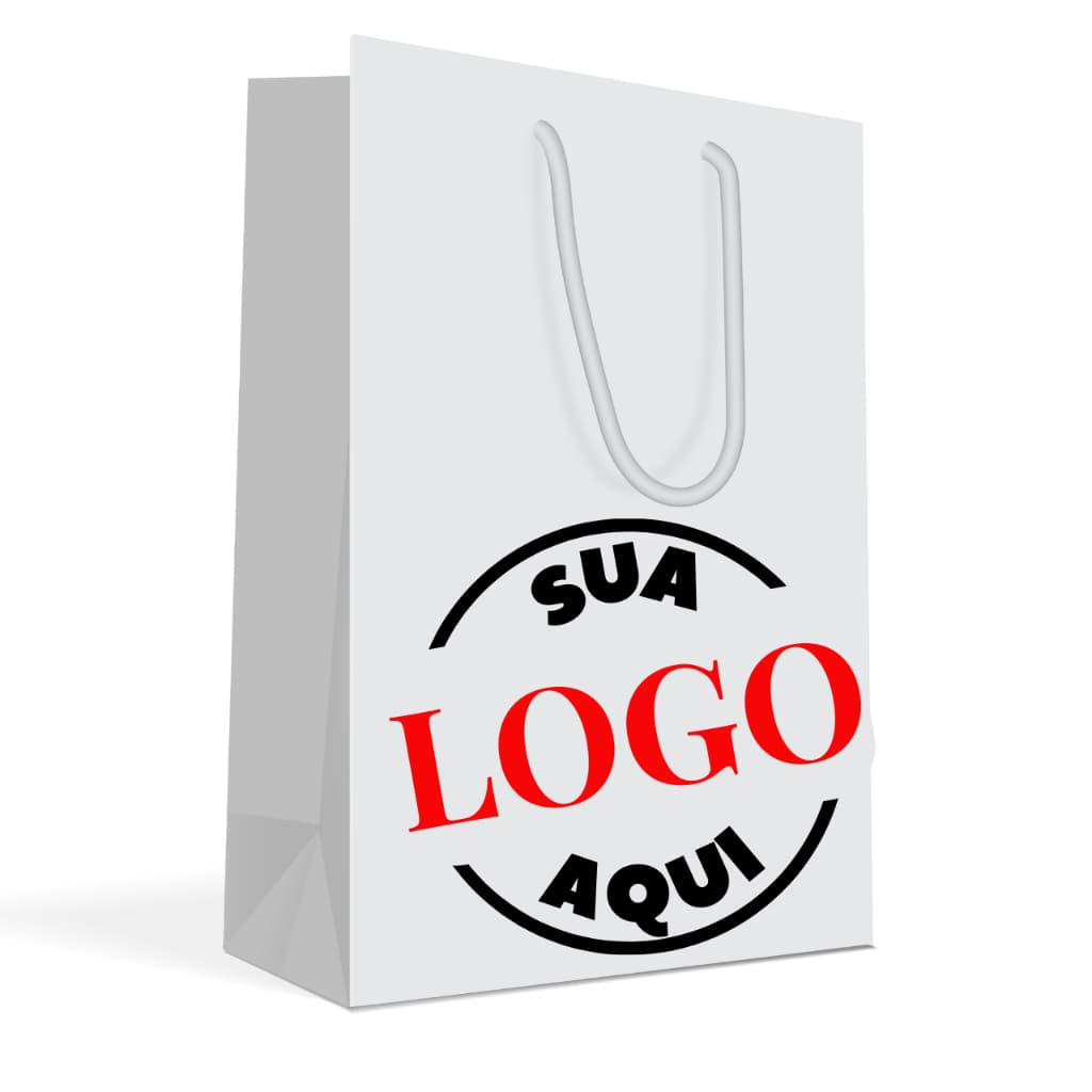 Sacola personalizada sua logo aqui sacolinha para festa personalizada