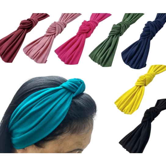 Kit 3 Faixas de Nó / Tiara Cabelo Turbante Handband Escolha Cores