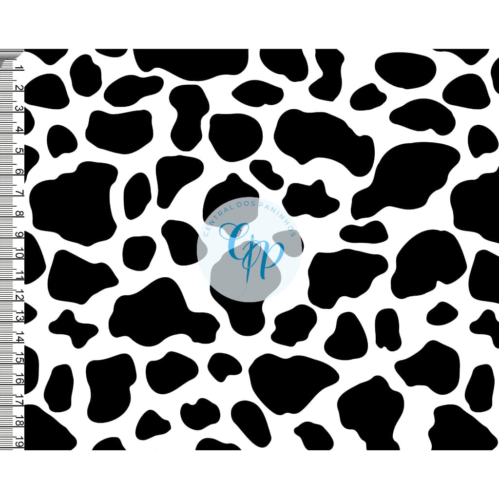 Tecido tricoline, microfibra ou gabardine - Mancha de Vaca - 0.50cm