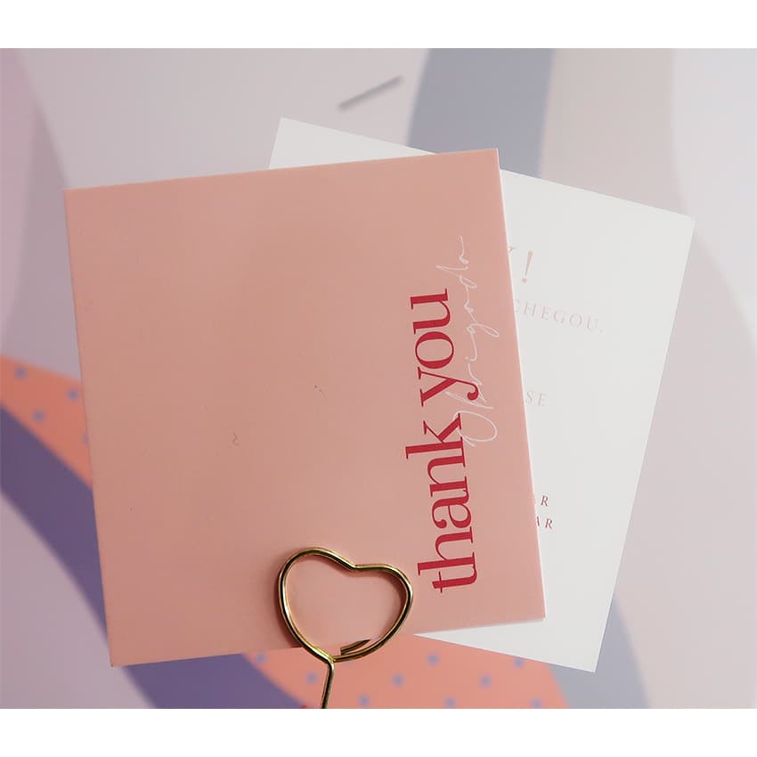 Cartão de Agradecimento Unboxing 8x9cm - Rosê