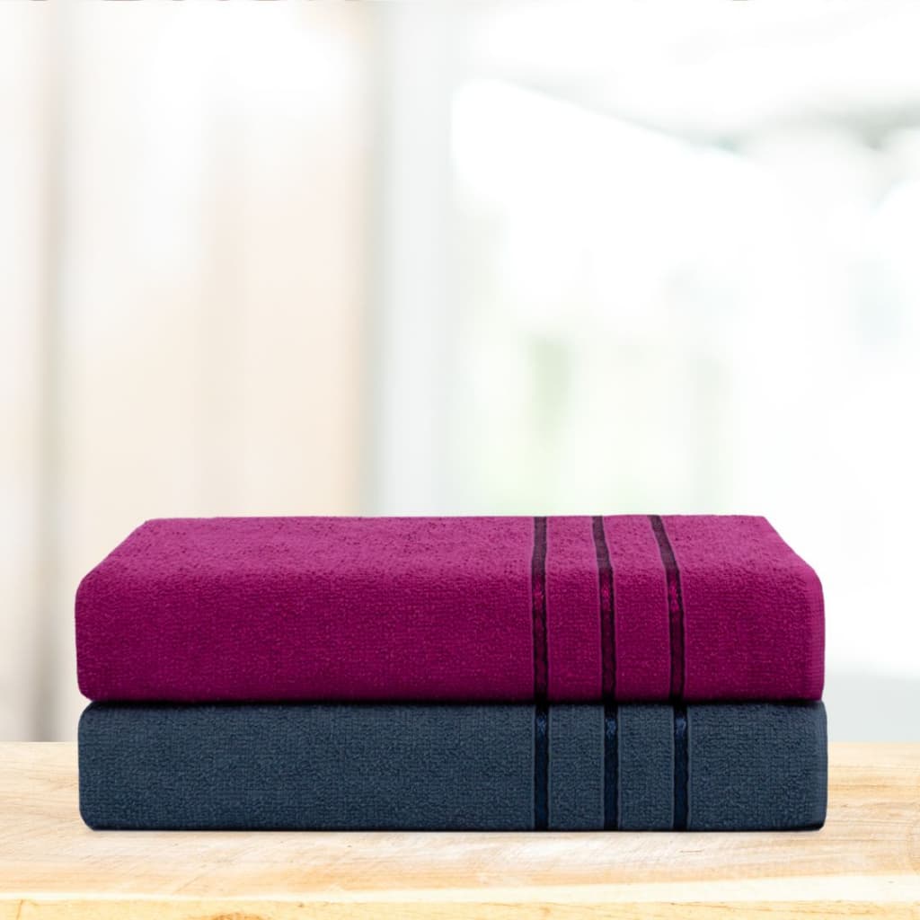 Kit 2 Toalhas de Banho 100% Algodão Leve Macia 70x120cm Orus