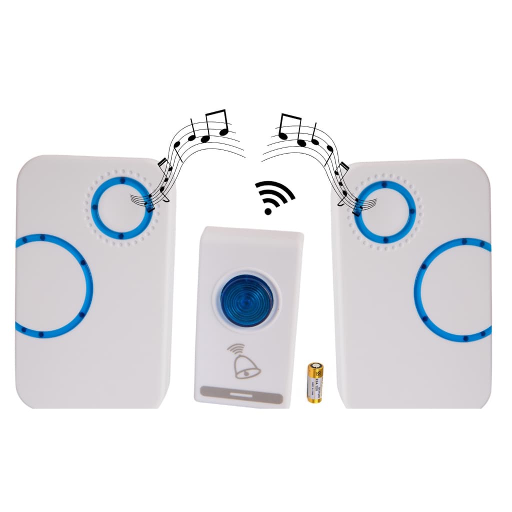 Campainha Residencial Dupla Sem Fio Wireless 32 Toques Bivolt