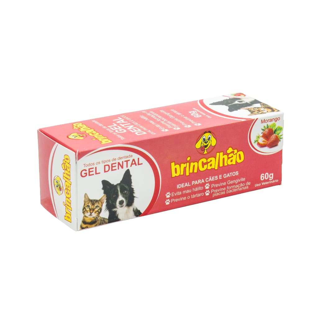 Gel Dentário Pasta De Dente Para Cachorro e Gatos Brincalhão Higiene Bucal Cães E Gatos 60g