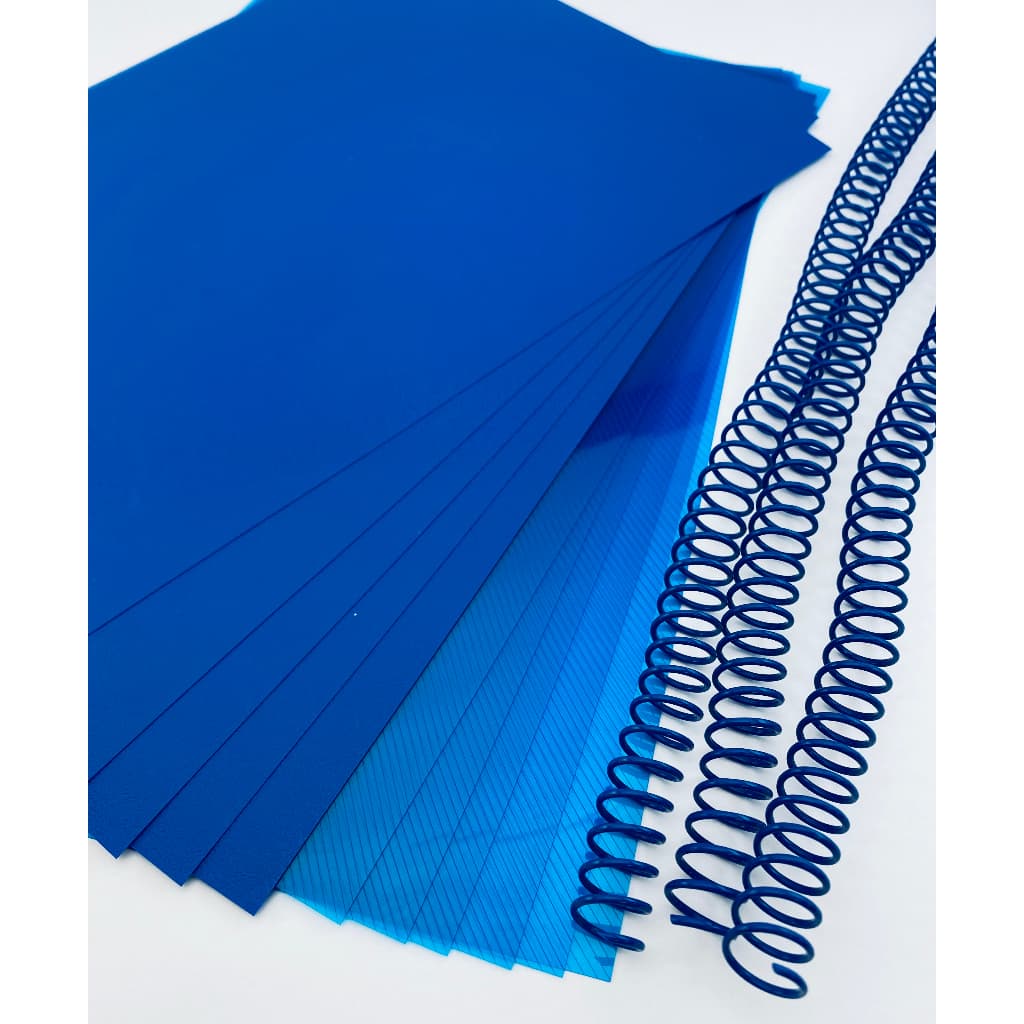 Kit Capa + Contracapa + Espiral (A4) 15 unidades - Escolha sua cor e tamanho