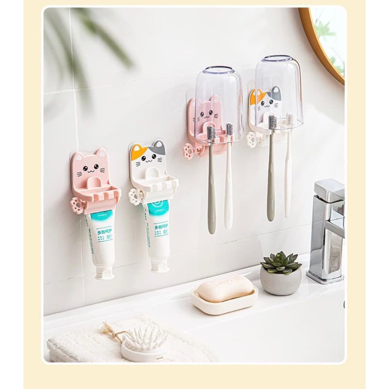 Suporte Organizador adesivo de escova de dentes (não vem com copos)