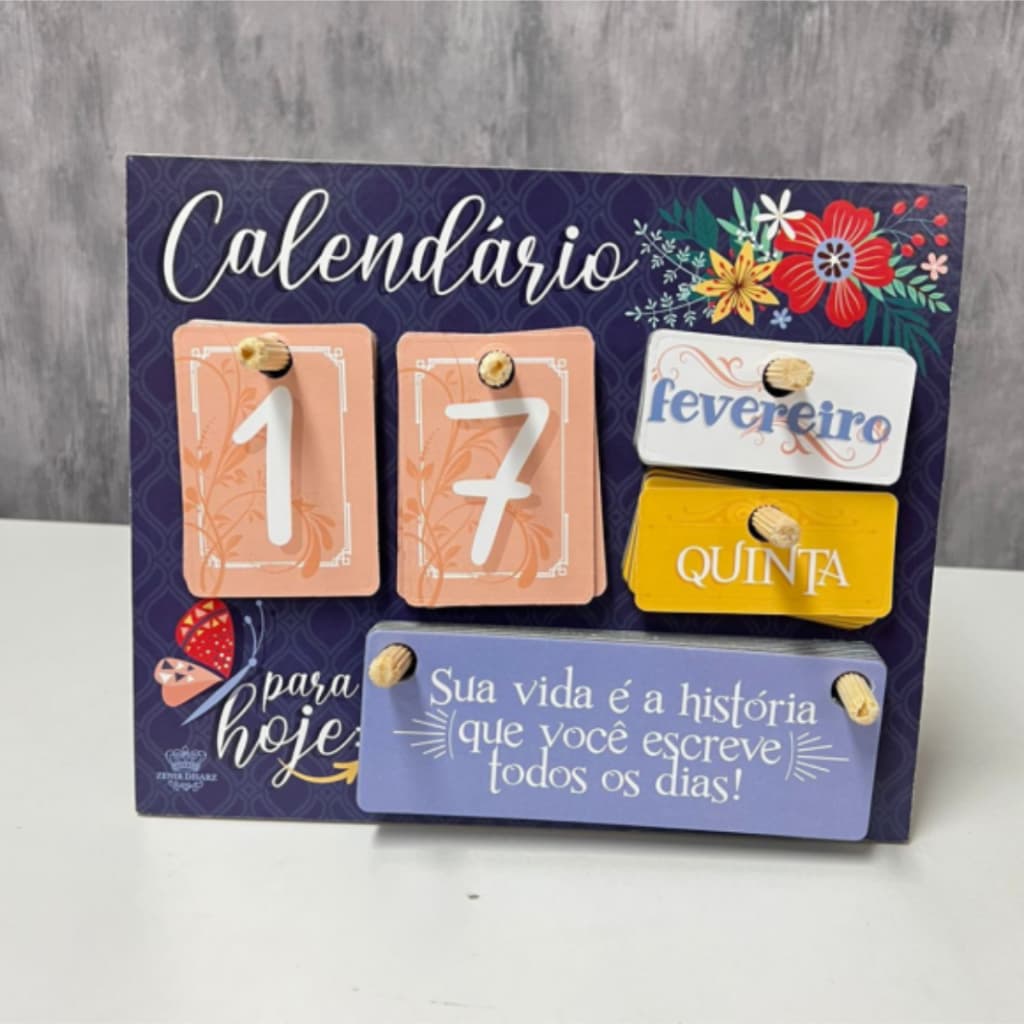 Calendário De Frases De Motivação / Mesa / Casa Decoração