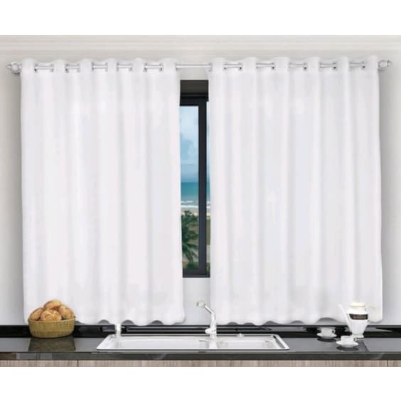 Cortina Para Cozinha Sala e Quarto Decoração de Casa Tecido Oxford ou Voil Janela 2,0 X 1,4 Premium