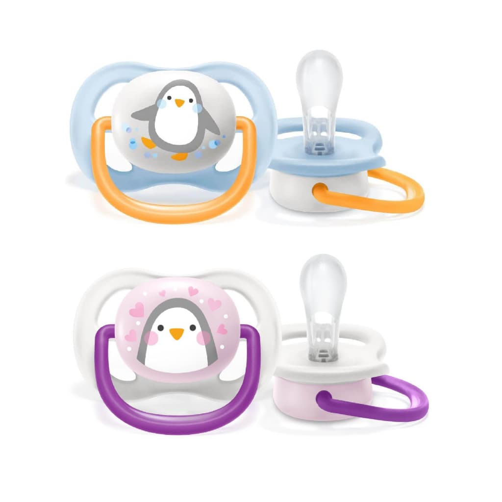 Chupeta Ultra Air Bebe Pinguim 0-6 m - Avent Menino ou Menina