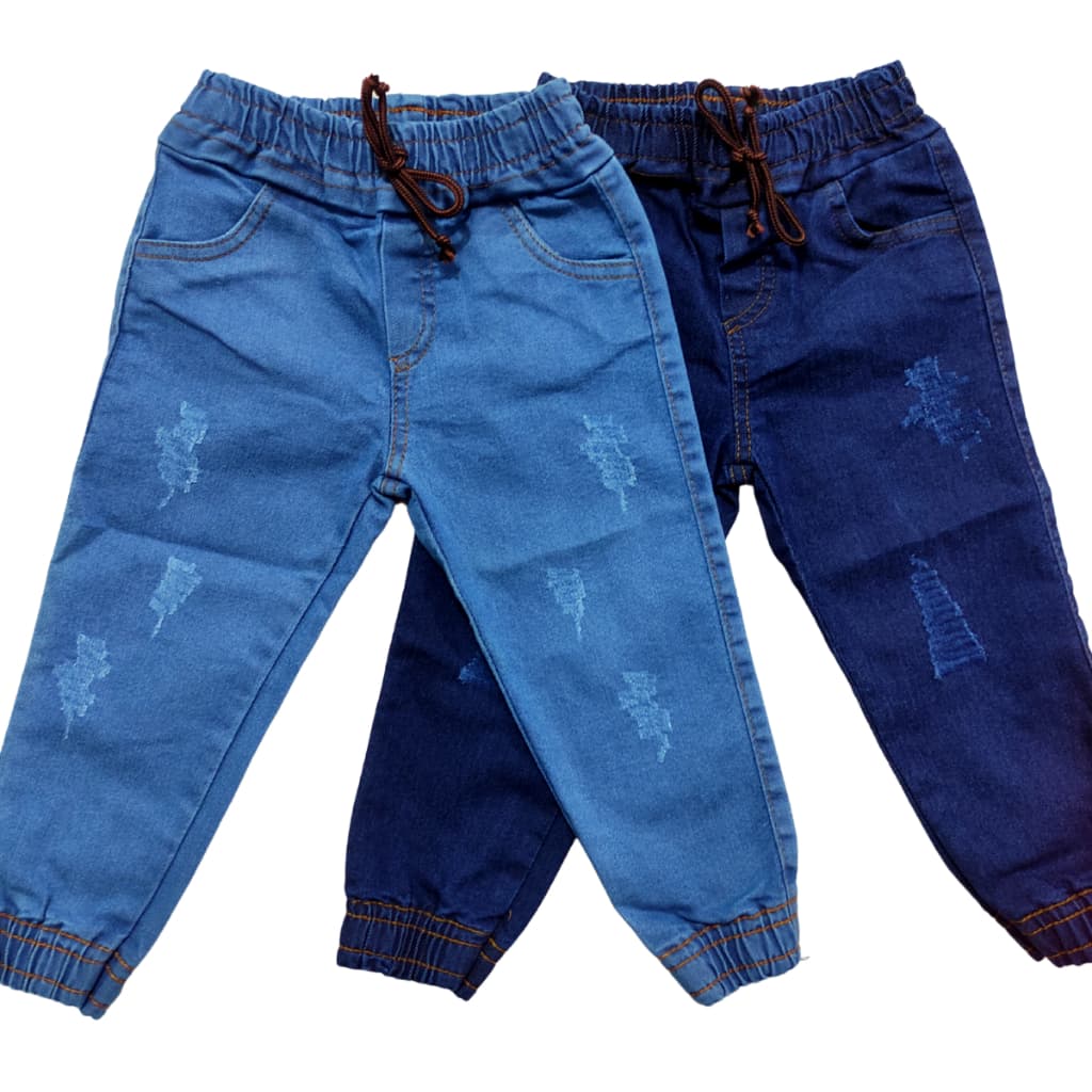 Calça Jeans Infantil Menino JOGGER 1 a 3 Anos, Qualideade Com estilo para seu bebé.