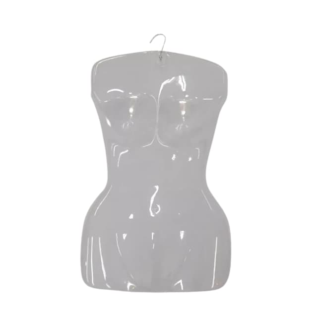 Cabide Collant Adulto PVC Transparente Biquíni Busto Feminino - Kit 5 Unidades