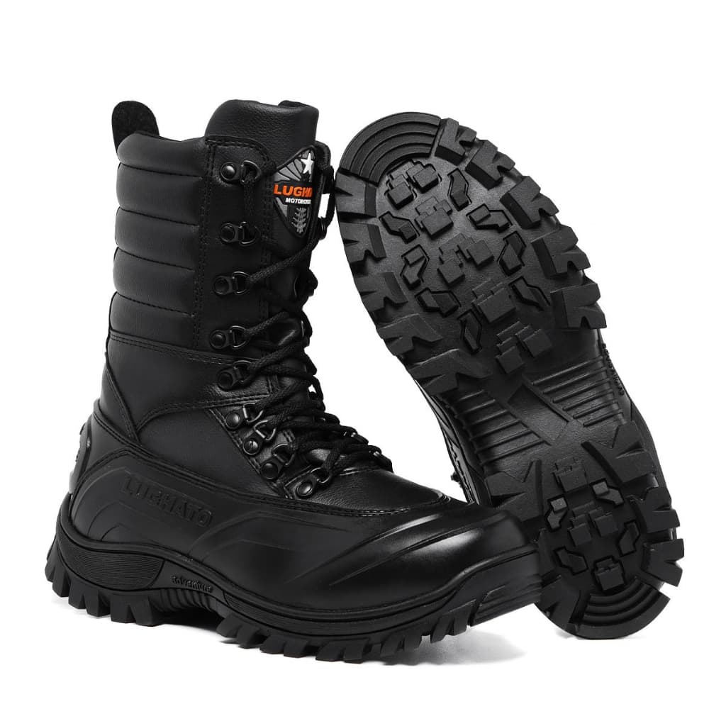 COTURNO MILITAR LUGHATO OFICIAL COM ZÍPER SEMI IMPERMEÁVEL SEGURANÇA