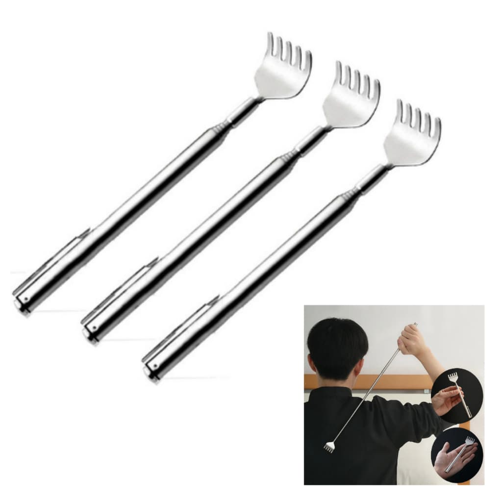 Kit com 3 Mãozinha Mão P/ Coçar Costas Coçador Massageador