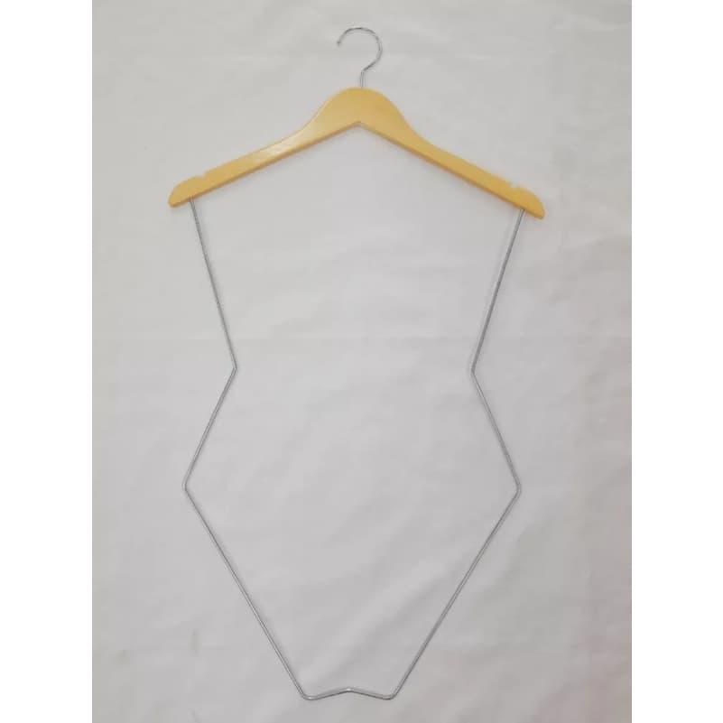 Cabide De Madeira Silhueta Marfim