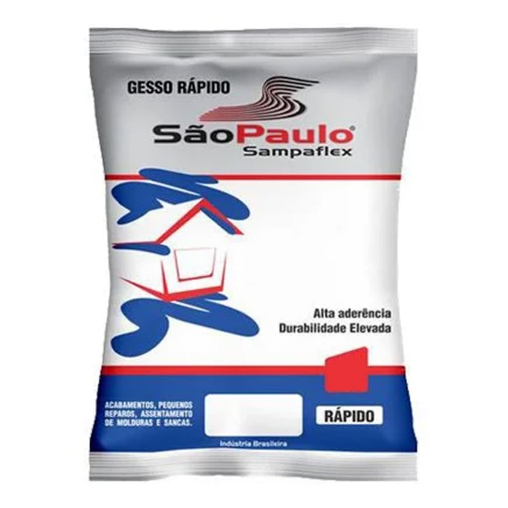 Gesso Rápido Branco 5KG São Paulo Sampaflex